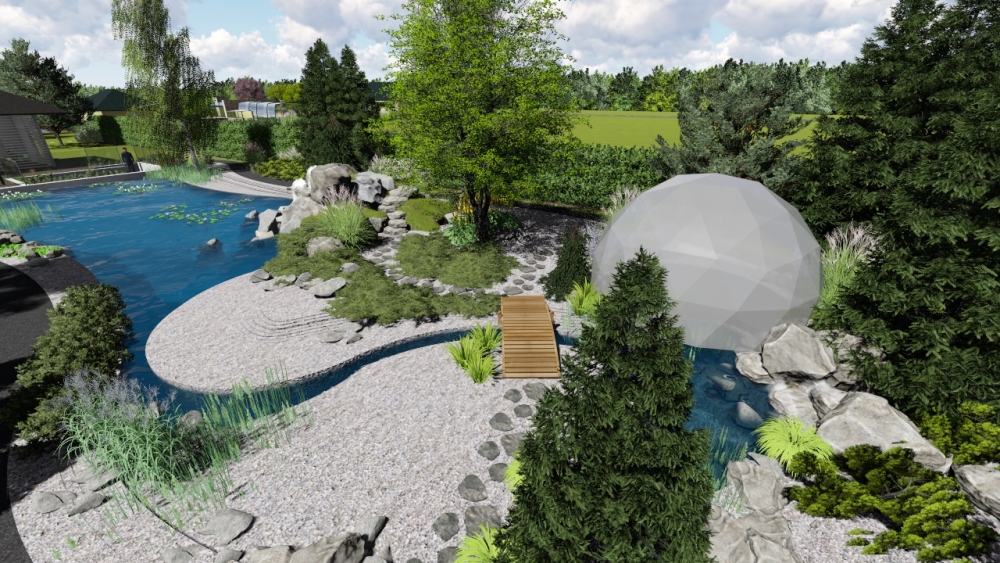 Projekt ogród ze stawem 6