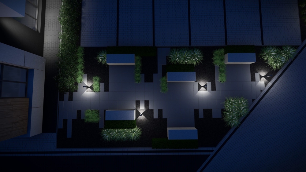 zagospodarowanie wokół biurowca 10