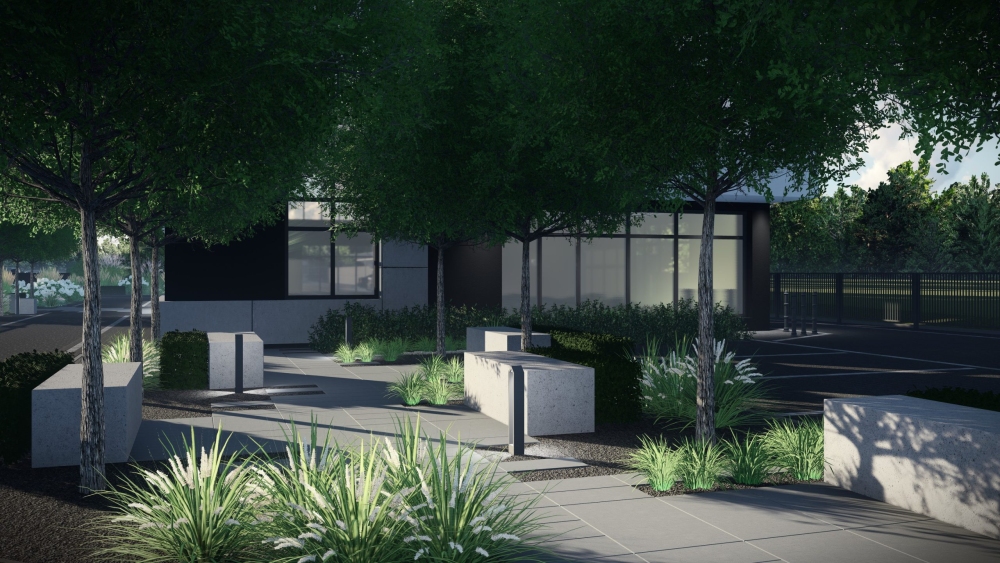 zagospodarowanie wokół biurowca 11