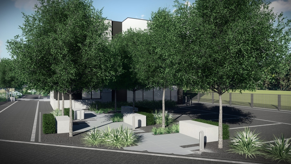 zagospodarowanie wokół biurowca 3