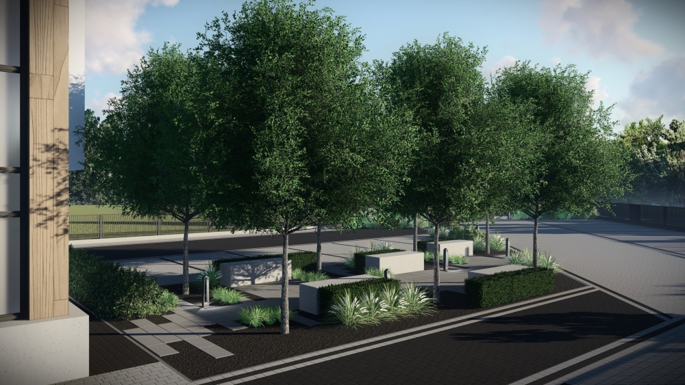 zagospodarowanie wokół biurowca 5